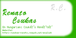 renato csukas business card